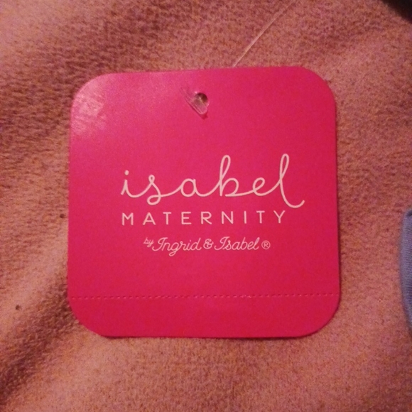 Isabel Maternity Long Sleeve Navy Blue and Ceil Blue Shirts NWT - Picture 2 of 3